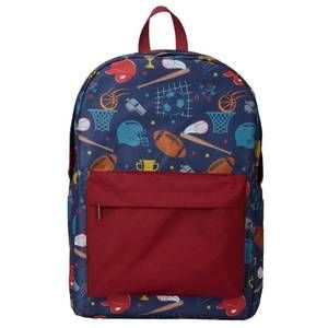 NEW JANE MARIE kid's sports star backpack in navy/red